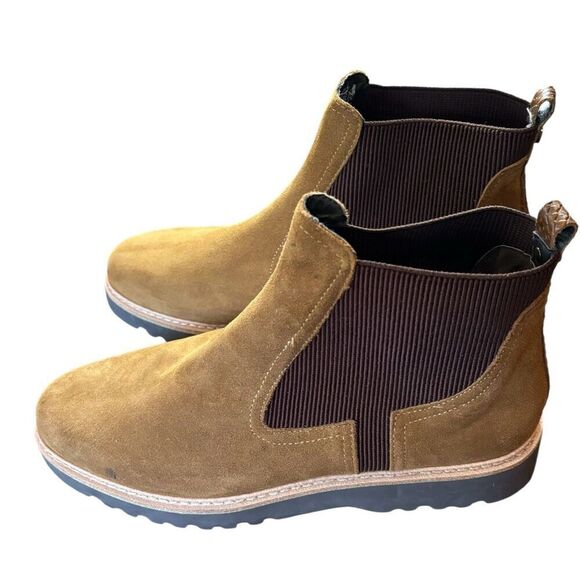 Donald J Pliner Suede Chelsea Ankle Boot in Tan NWOB Size 8 1/2 - Picture 4 of 8